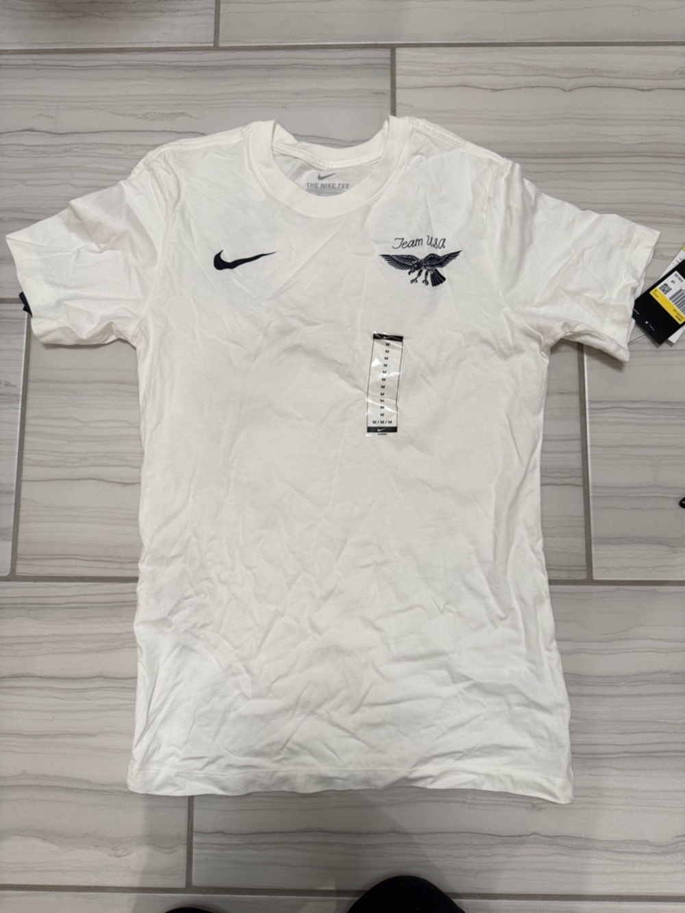 Nike White Team USA Graphic Cotton Tee